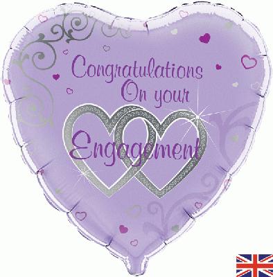 18" Foil Balloon Congratulations On Your Engagement