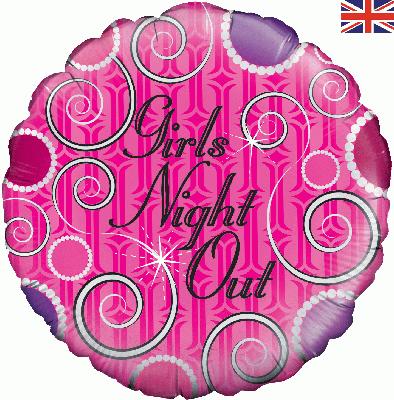 18" Round Foil Balloon - Girls Night Out