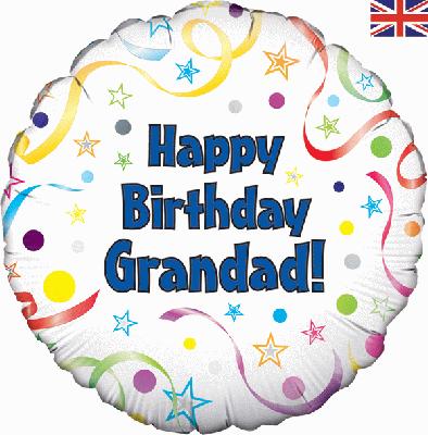 18" Foil Balloon - Happy Birthday Grandad