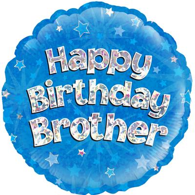18" Foil Balloon - Happy Birthday Brother