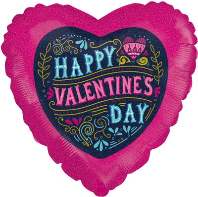 18inch Vintage Valentine Holographic Foil Balloon