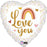 18inch Boho Love You Valentine Holographic Foil Balloon