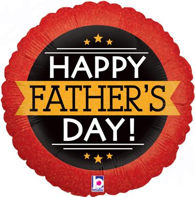 Fathers Day 18" Foil Balloon -  Fathers Day Banner Holographic