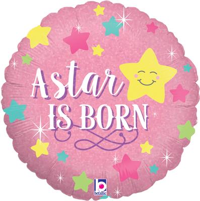 18" Foil Balloon Girl - A Star is Born