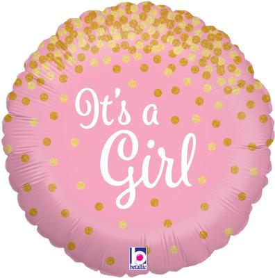 Glittering Its A Girl 18" Foil Balloon