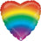 18inch Glitter Rainbow Heart Holographic Balloon