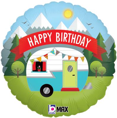 18" Foil Balloon - Happy Birthday Camper