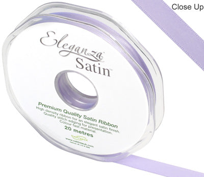 10mm x 20m Double Faced Lavender Satin Ribbon