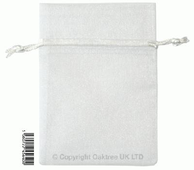 Eleganza Organza Bags 9cm x 12.5cm - White (10pcs)