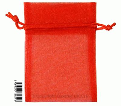 Eleganza Organza Bags 9cm x 12.5cm - Red (10pcs)