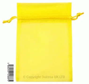 Eleganza Organza Bags 15cm x 22cm - Yellow (10pcs) .