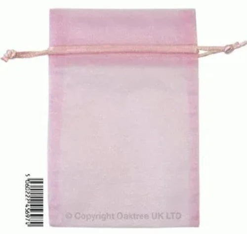 Eleganza Organza Bags 12cm x 17cm - Light Pink (10pcs)
