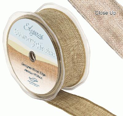38mm x 10m Country Hessian - Natural