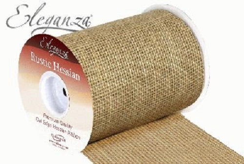 Natural Rustic Hessian Cut Edge 15.2cm x 9.1m