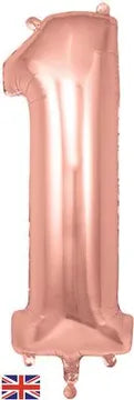 Rose Gold 34" Foil Balloon Number - 1