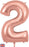 Rose Gold 34" Foil Balloon Number - 2