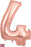 Rose Gold 34" Foil Balloon Number - 4