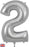 Silver 34" Foil Balloon Number - 2