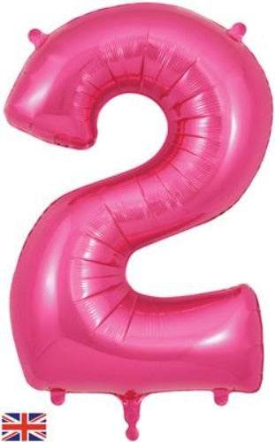 Pink  34" Foil Balloon Number - 2