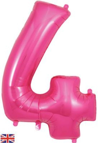 Pink  34" Foil Balloon Number - 4