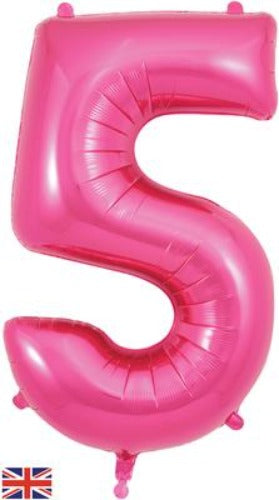 Pink  34" Foil Balloon Number - 5