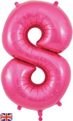 Pink  34" Foil Balloon Number - 8