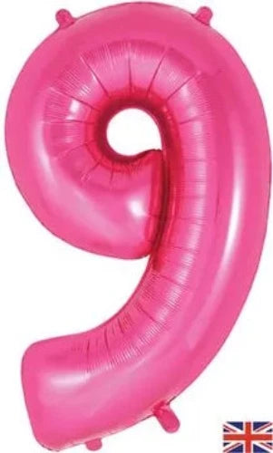 Pink  34" Foil Balloon Number - 9