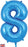 Blue 34 inch Foil Balloon Number - 8