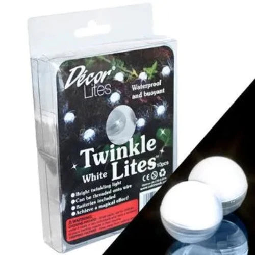 Pack of 10 DécorLites - 20mm Twinkle Lites - White
