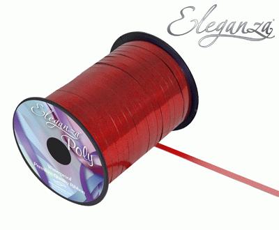Poly Curling Ribbon Metallic 5mm x 250yds Red