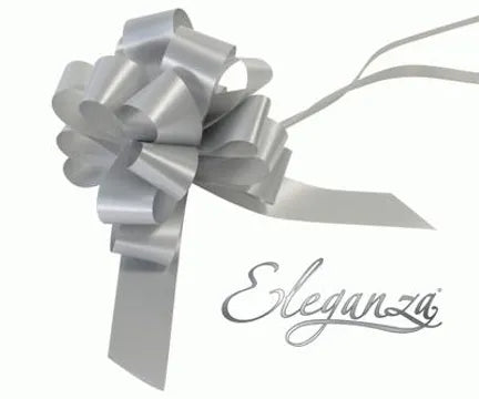 50mm x 20 Pull Bows - Silver