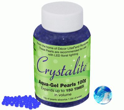 100g Aqua Water gel Bead Pearls - Expands - Blue