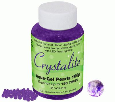 100g Aqua Water gel Bead Pearls - Expands - Purple