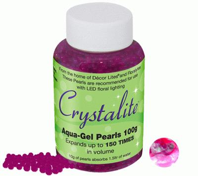 100g Aqua Water gel Bead Pearls - Expands - Pink