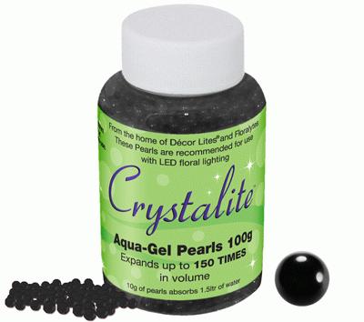 100g Aqua Water gel Bead Pearls - Expands - Black