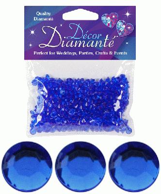 28g of Sapphire Blue Diamante Table Scatters