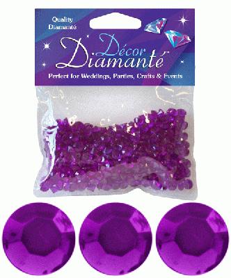 28g of Amethyst Purple Diamante Table Scatters