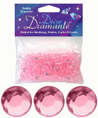 28g of Pearl Pink Diamante Table Scatters