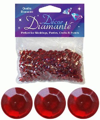 28g of Ruby Red Diamante Table Scatters