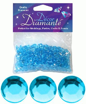 28g of Pearl Blue Diamante Table Scatters