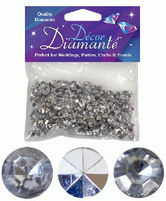 28g of Silver Diamante Table Scatters