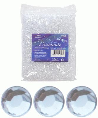 500g Diamante Crystals  6mm - Clear
