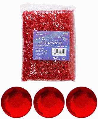 500g  Diamante Crystals  6mm - Red