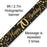 9ft Banner Sparkling Fizz 70th Birthday Black & Gold Holographic