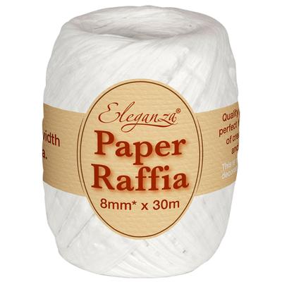 Paper Raffia 8mm x 30m - White
