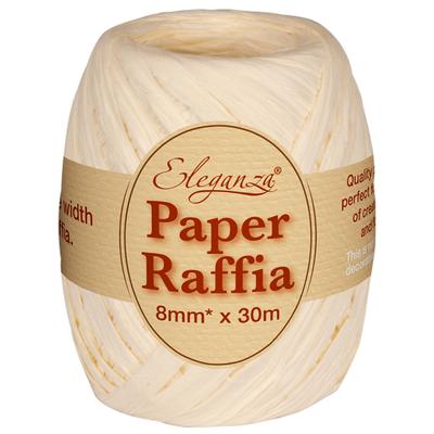 Paper Raffia 8mm x 30m No.61 Ivory