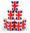 Kings Coronation  Union Jack 9oz/266ml Cups 8pcs