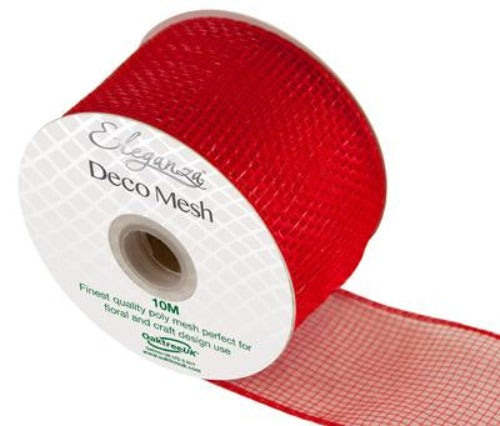 Deco Mesh  63mm x 10m - Red