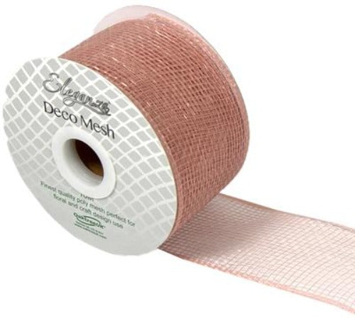 Deco Mesh  63mm x 10m - Rose Gold
