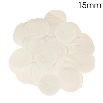 Tissue Paper Confetti Flame Retardant Round 15mm x 14g - White